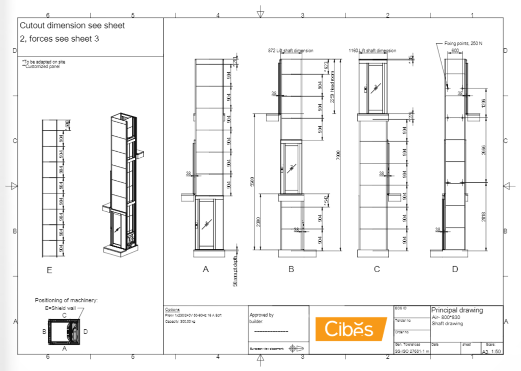 1 Cibes Lift elevator home lift Size S 800x830 2