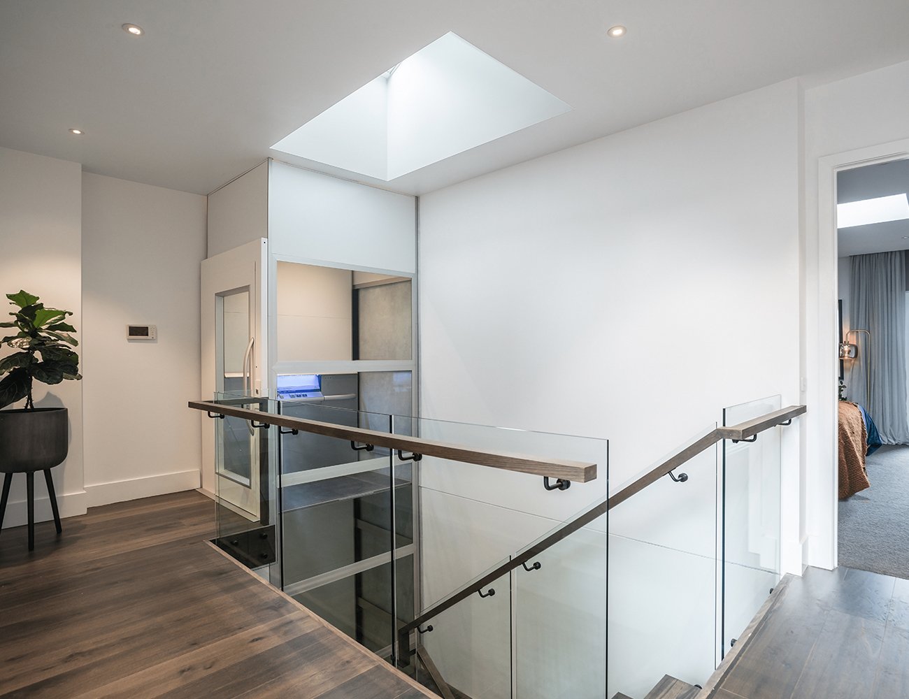 the block platform lift in staircase next to bedroom 1300x1000 1