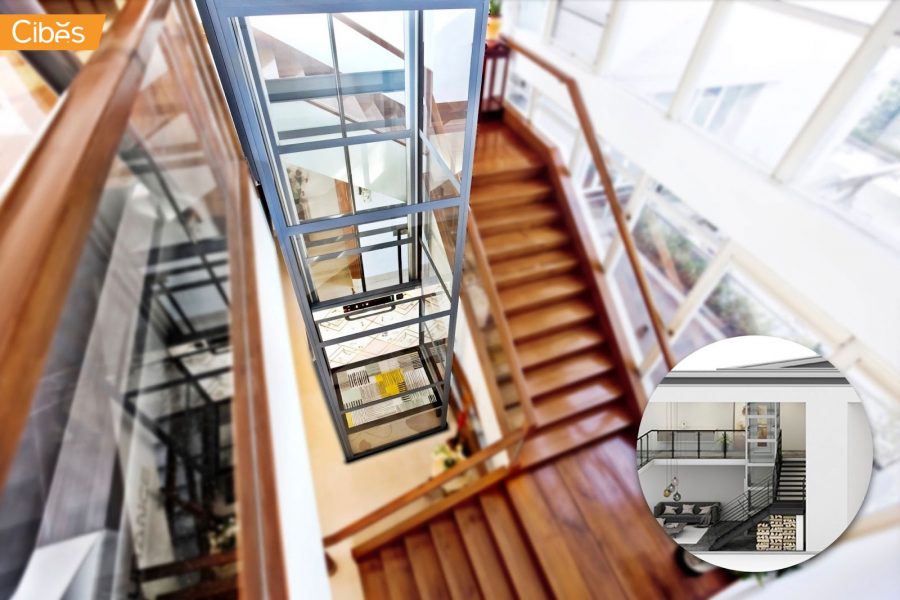 003 Home Lift in the Middle of the Stairs 900x600 1
