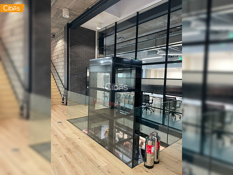 SLEEK AND STYLISH A5000 PLATFORM LIFT FOR AN INDUSTRIAL LONDON OFFICE 1