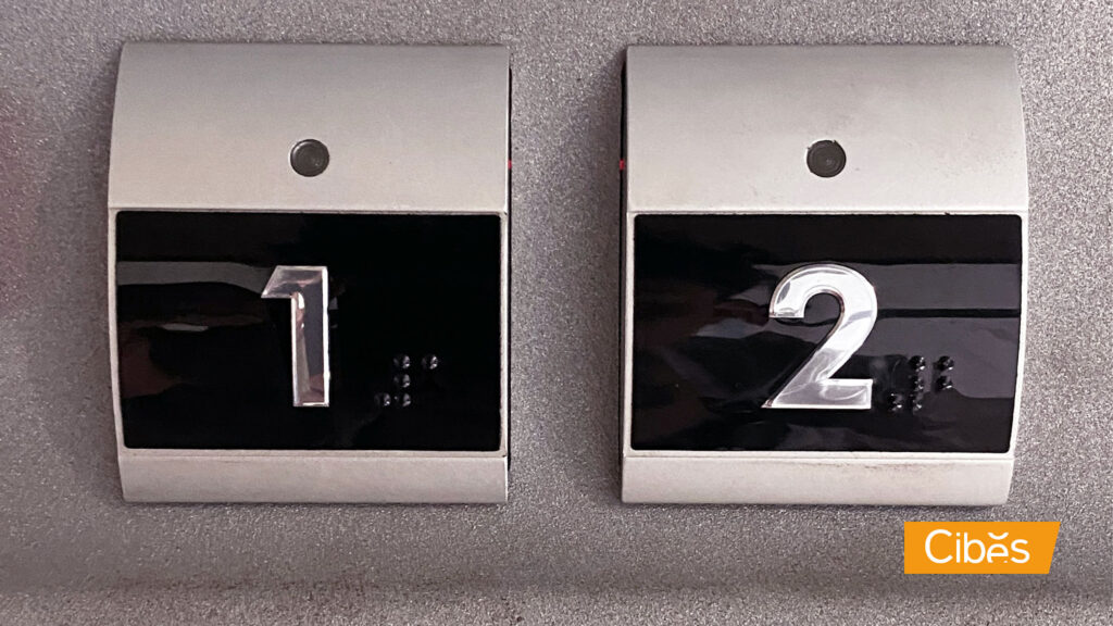 02 braille code on cibes lift floor button