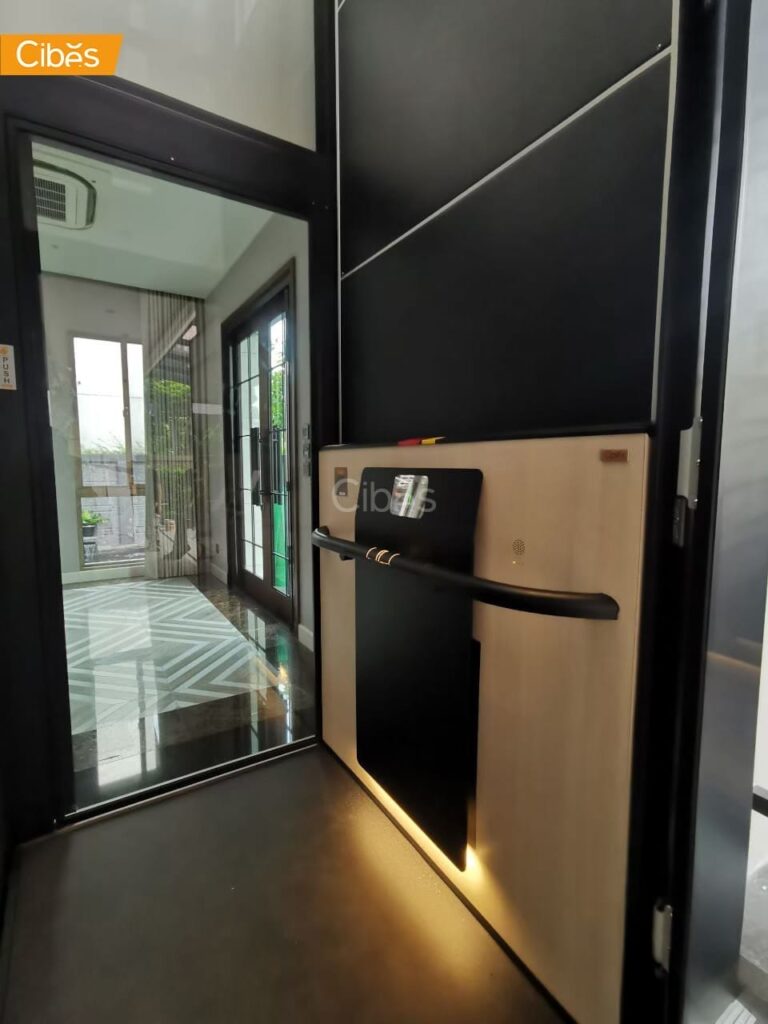 Cibes AIR ลิฟท์บ้าน 2 ชั้น Standard สี Gothic Graphite Black (ขนาด 1000 x 1267)