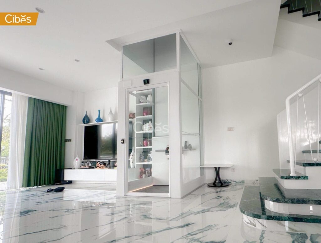 Cibes Cloud Plus ลิฟท์บ้าน 4 ชั้น สี Signal White (ขนาด 1125 x 1350 )