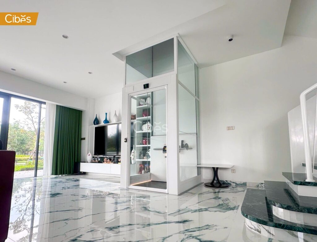 Cibes Cloud Plus ลิฟท์บ้าน 4 ชั้น สี Signal White (ขนาด 1125 x 1350 )