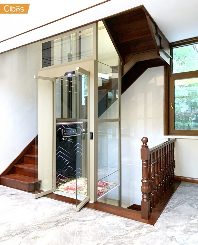 Cibes V80 Galaxy ลิฟท์บ้าน 4 ชั้น สี Quartz 1 (ขนาด 935x850)