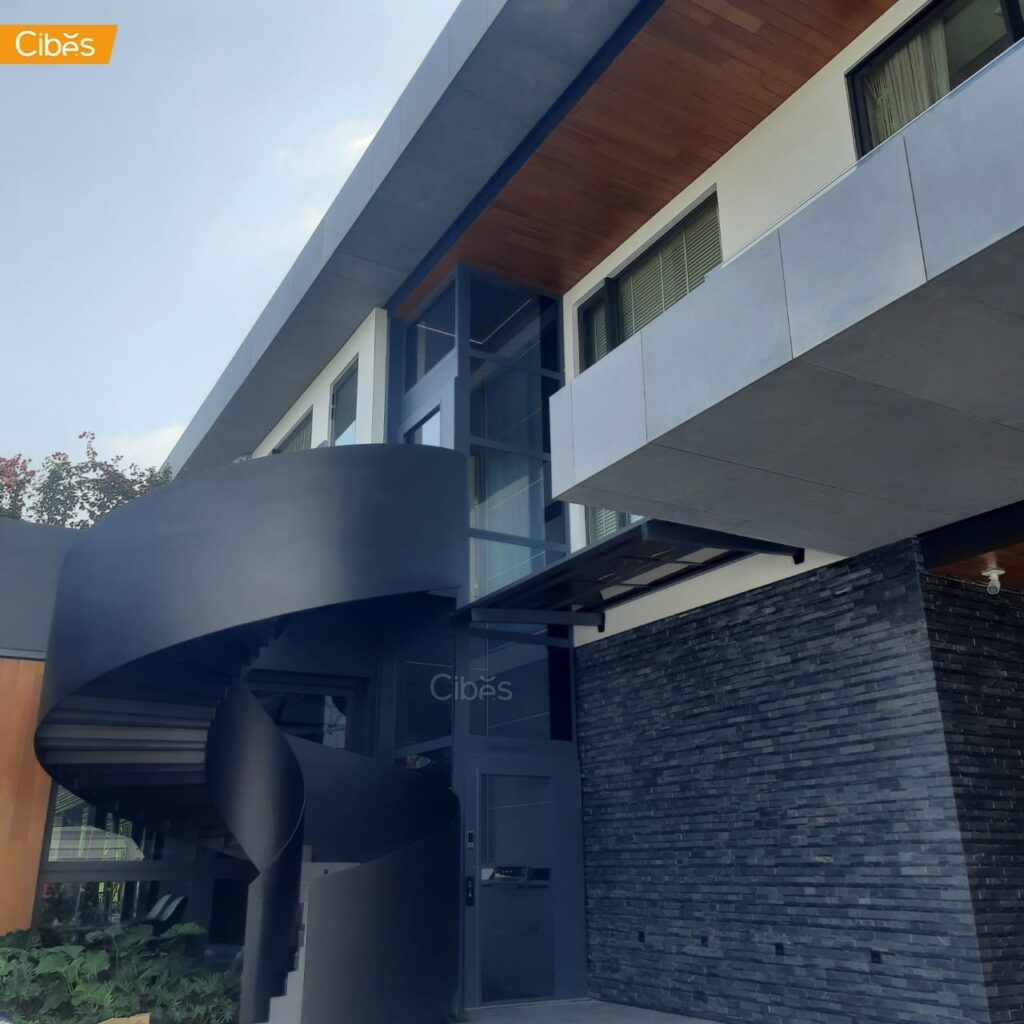 Cibes Voyager Elegance Air ลิฟท์บ้าน 2 ชั้น Glacial Slate Grey สี (ขนาด 1100×1467)