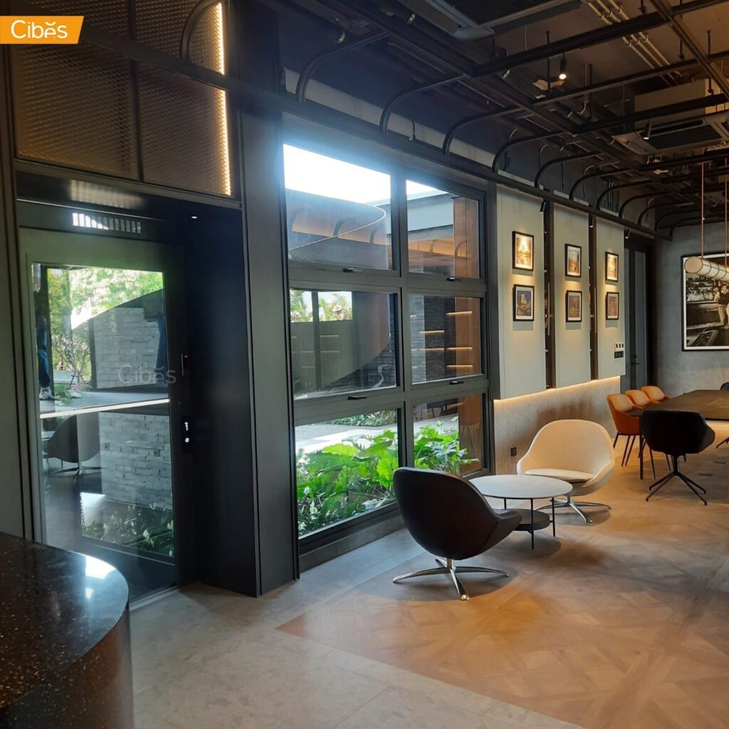 Cibes Voyager Elegance Air ลิฟท์บ้าน 2 ชั้น Glacial Slate Grey สี (ขนาด 1100×1467)