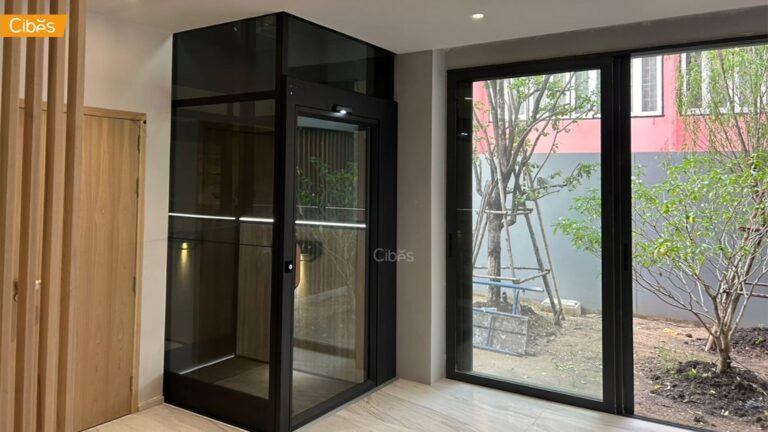 Cibes V80 Aurora ลิฟท์บ้าน 3 ชั้น สี Gothic Graphite Black (ขนาด 1035×1450 mm)