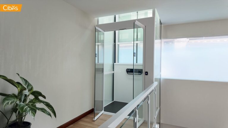 Cibes V80 Elegance ลิฟท์บ้าน 3 ชั้น สี Standard White (ขนาด 1035×1450 mm)