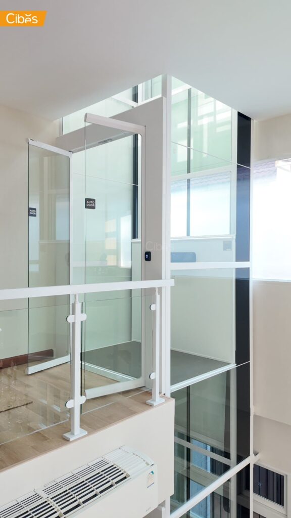 Cibes V80 Elegance ลิฟท์บ้าน 3 ชั้น สี Standard White (ขนาด 1035x1450)