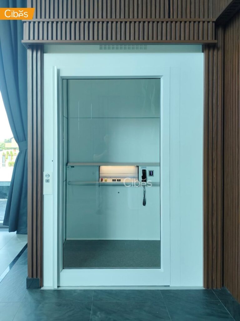 Cibes Classic ลิฟท์บ้าน 2 ชั้น Standard สีRAL 9016 (White) (ขนาด 1000 x 1467)