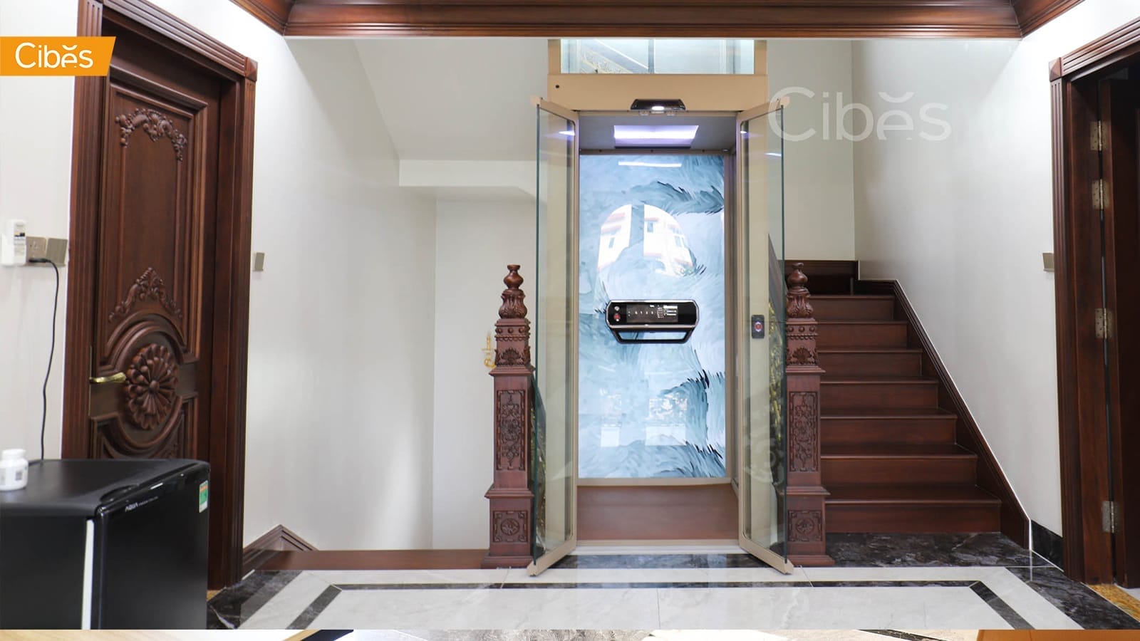 Cibes V90 Galaxy ลิฟท์บ้าน 4 ชั้น สี QUARTZ 2 (ขนาด 915×1110 mm)