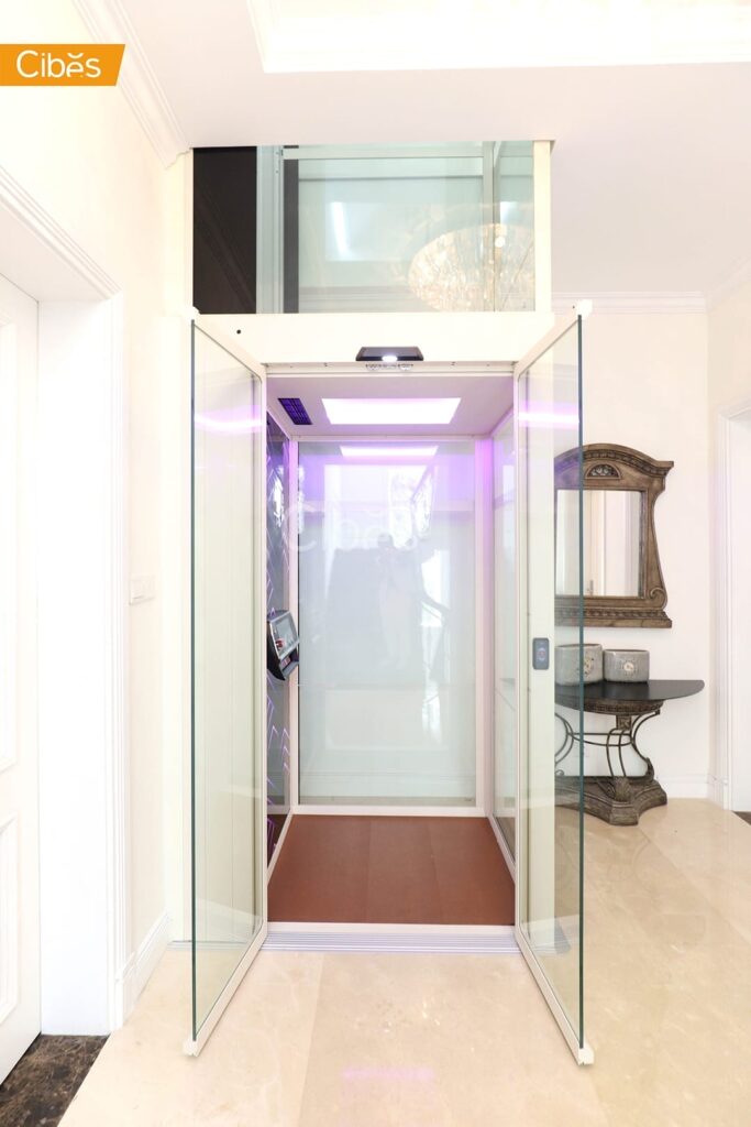 Cibes V90 Galaxy ลิฟท์บ้าน 4 ชั้น สี ORIENTAL OYSTER WHITE (ขนาด 915x1110 )