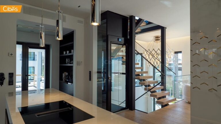 Cibes Cloud Plus ลิฟท์บ้าน 3 ชั้น สี Graphite Black (ขนาด 1025 x 850 mm)