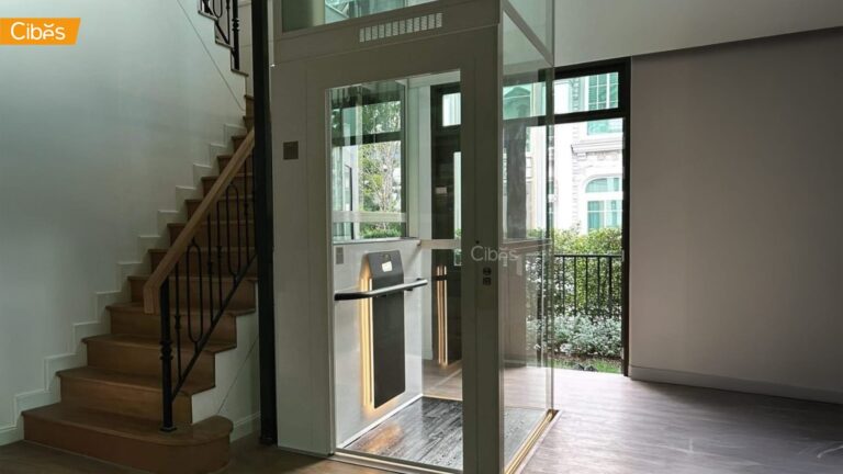 Cibes AIR ลิฟท์บ้าน 2 ชั้น Standard สี RAL9016 (ขนาด 900 x 1467 mm)