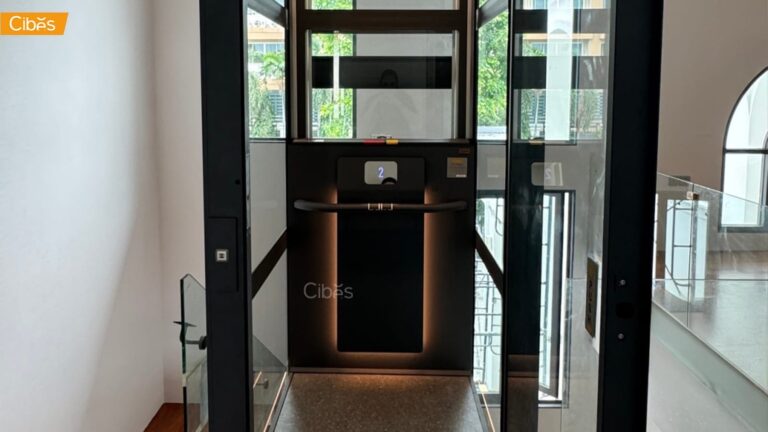 Cibes AIR ลิฟท์บ้าน 2 ชั้น Standard สี Glacial Slate Grey (ขนาด 1100 x 930 mm)