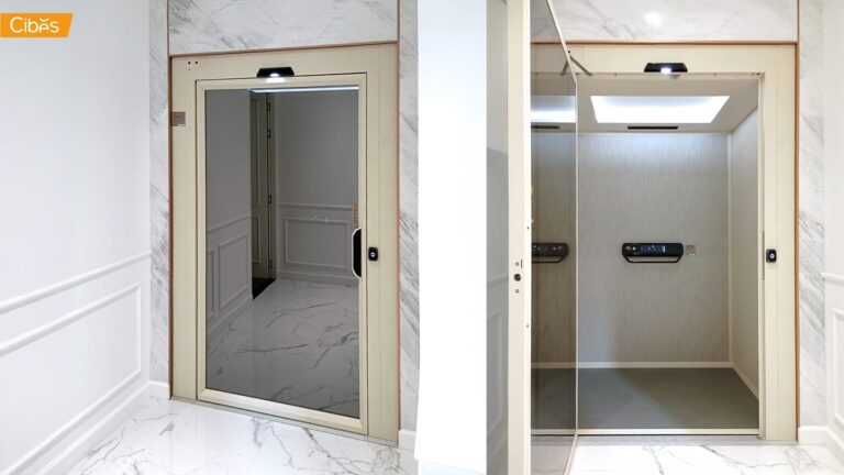 Cibes V70 Aurora ลิฟท์บ้าน 2 ชั้น สี ORIENTAL OYSTER WHITE (ขนาด 1110×1415 mm)