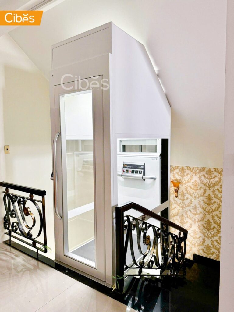 Cibes Uno Standard ลิฟท์บ้าน 3 ชั้น สี RAL9016 (White) (ขนาด 850×1135)